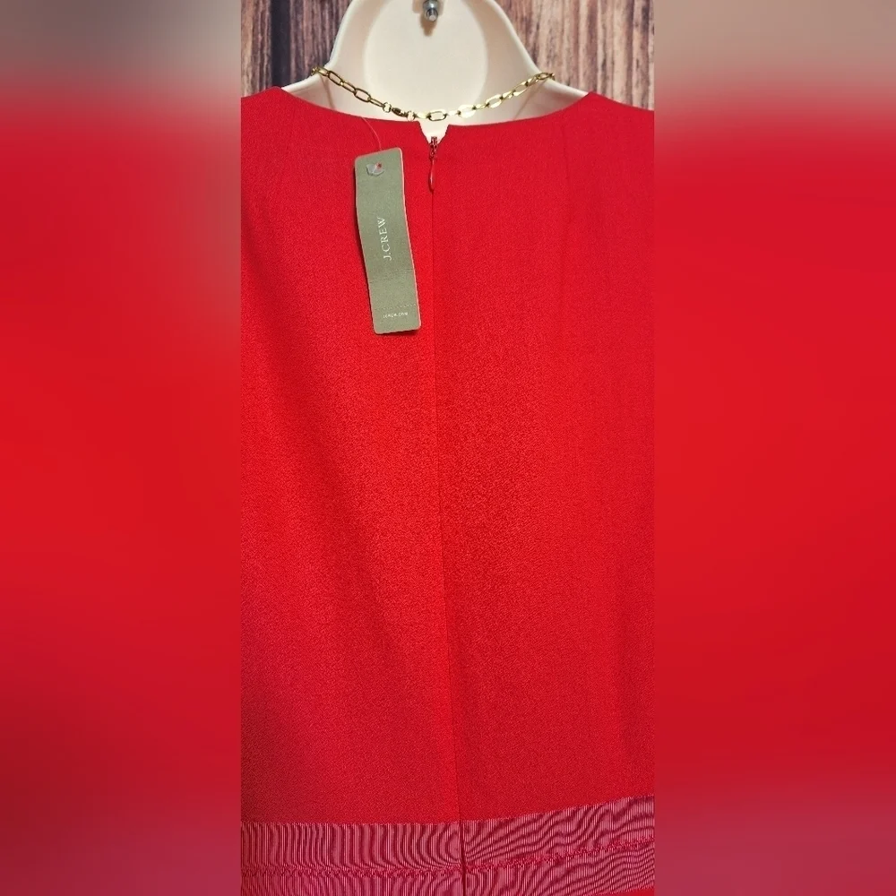 J. Crew Vibrant Red Cocktail Dress Size 10 NWT!